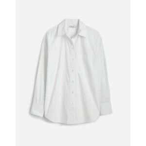 Madewell Womens White Long Sleeve Relaxed Oversized Button-Up Shirt Size XXS NWT